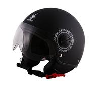 Rodeo Drive RD104flash Casco Moto, Nero Opaco, Taglia XL