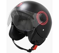 Rodeo Drive RD104N PLUS casco scooter demi jet color, nero opaco, medium