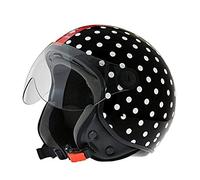 Rodeo Drive RD105N Casco D/Jet con Visiera Elicotterista, Fiocco Nero, M