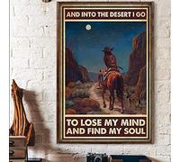 Rodeo Girl Targa in metallo con scritta in inglese "To Lose My Mind And Find My Soul" (lingua italiana non garantita)