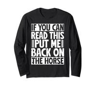 Rodeo Horse Riding Can Raed Put Me Back On Cowboy Maglia a Manica
