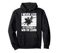 Rodeo Horse Riding I Never Lose Win Or Learn Cowboy Felpa con Cappuccio