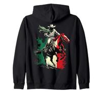 Rodeo Messicano a Cavallo Vaquero Freedom Felpa con Cappuccio