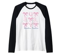 Rodeo Western Rootin Tootin Cowgirl Maglia con Maniche Raglan