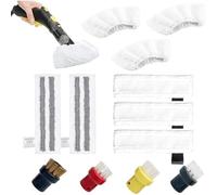 RODISHOMM 12 pezzi pulitore a vapore Set di accessori per Kärcher EasyFix SC1 SC2 SC3 SC4 SC5, con 3 rivestimenti in microfibra, 2 panni per pavimenti, 3 cuscinetti per ugelli manuali, 4 spazzole