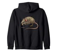 Roditore da Pesca a Mosca per Topo, Mosca Nera Felpa con Cappuccio