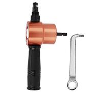 Roditrice per Lamiera a Doppia Testa Taglierina per Lamiera Accessorio per Trapano Kit di Utensili per Roditrice in Metallo Roditrice per Lamiera con Kit di Utensili per Officina Chiave