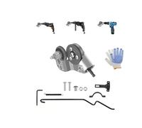 Roditrice per trapano in titanio, universale, per tagliare acciaio, alluminio, rame, ferro, con adattatore e chiavi