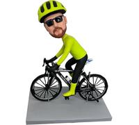 RODMAIE Bobblehead personalizzato Biker Figurine, Handmade Custom Bobbleheads Figure su misura per ciclisti, Custom Rider Sculture Regali di compleanno, Custom Bobblehead Mountain Bike