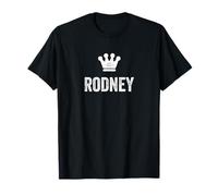 Rodney Il re/Corona e Nome Design per Uomo Chiamato Rodney Maglietta