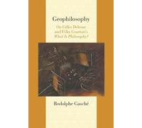 Rodolphe Gasché Geophilosophy (Tascabile)