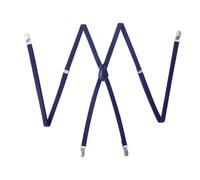 Rodsah 1 cm di larghezza Bretelle per pantaloni 4 clip Bretelle da uomo per pantaloni da uomo Bretelle regolabili,Blu navy,100x1cm