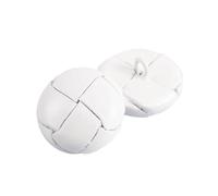 Rodsah 10 Pezzi 15 mm - Bottone in Pelle Colorata da 25 mm, Bottone Decorativo in Pelle Intrecciata retrò, per Giacche a Vento,Bianco,23 mm
