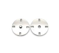 Rodsah 10 Pezzi Bottoni Automatici Invisibili in Metallo Bottoni Rotondi Fibbia Nascosta per Accessori da Cucito per Indumenti,15 mm