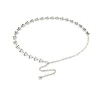 Rodsah Catena da donna in metallo con fiocco in metallo decorato in vita catena per donne con cintura sottile farfalla vestito