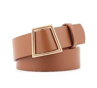 Rodsah Cintura da donna in pelle senza fori, cintura regolabile per jeans e accessori per abiti,103x3.5cm