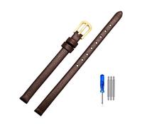 Rodsah Cinturino in pelle per orologio da donna, bracciale di piccole dimensioni 6 mm 8 mm 10 mm 12 mm 14 mm 16 mm con strumento di installazione,14mm