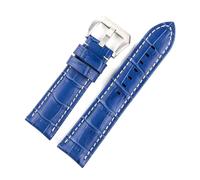 Rodsah Cinturino in pelle vintage da uomo, cinturino da polso con fibbia ad ardiglione fatto a mano da 20 mm, 22 mm, 24 mm,24mm