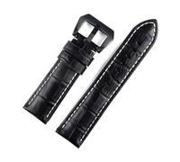 Rodsah Cinturino in pelle vintage da uomo, cinturino da polso con fibbia ad ardiglione fatto a mano da 20 mm, 22 mm, 24 mm,24mm