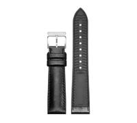 Rodsah Cinturino in vera pelle con fondo in gomma 20 mm - 24 mm, cinturino da uomo, accessori di ricambio per orologi,22mm