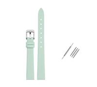 Rodsah Cinturino in vera pelle morbida, cinturino universale da 8 mm a 24 mm, per uomo e donna, impermeabile,Verde chiaro,16mm