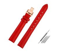 Rodsah Cinturino per orologio da donna in pelle, 10 mm - 16 mm, accessori di ricambio per orologio, piccolo, con strumento di installazione,18mm