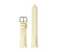 Rodsah Cinturino per orologio in morbida pelle, 18 mm, 20 mm, 22 mm, uomo e donna, cinturino universale a sgancio rapido, retrò,Beige,20mm