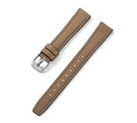 Rodsah Cinturino per orologio in pelle vintage da 10 mm, 12 mm, 14 mm, 16 mm, cinturino per orologio da donna con strumento di installazione,Marrone chiaro,14mm