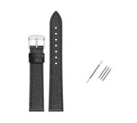 Rodsah Cinturino per orologio in vera pelle da 10 a 22 mm, cinturino in pelle con cuciture fatte a mano, cinturino a sgancio rapido,Nero,10mm