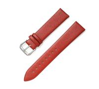 Rodsah Cinturino sottile in pelle da 8mm - 22mm Cinturino con fibbia ad ardiglione per orologi e braccialetti da uomo e da donna,Rosso,15mm