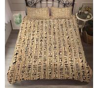 Rodths Parure Copripiumino Matrimoniale 240x220 Egitto Set Biancheria Da Letto 3 Pezzi, Copri Piumino Con Cerniera e 2 Federe 50x80, Copripiumone Microfibra Morbido
