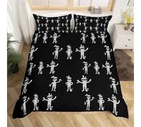 Rodths Parure Copripiumino Matrimoniale 250x200 Civiltà Egizia Set Biancheria Da Letto 3 Pezzi, Copri Piumino Con Cerniera e 2 Federe 50x80, Copripiumone Microfibra Morbido