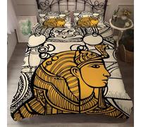 Rodths Parure Copripiumino Matrimoniale 260x240Egitto Set Biancheria Da Letto 3 Pezzi, Copri Piumino Con Cerniera e 2 Federe 50x80, Copripiumone Microfibra Morbido