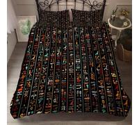 Rodths Parure Copripiumino Matrimoniale 260x240Egitto Set Biancheria Da Letto 3 Pezzi, Copri Piumino Con Cerniera e 2 Federe 50x80, Copripiumone Microfibra Morbido