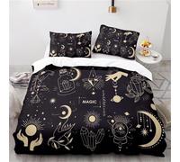 Rodths Parure Copripiumino Una Piazza E Mezza 200x437 Magia Set Biancheria Da Letto 3 Pezzi, Copri Piumino Con Cerniera e 2 Federe 50x80, Copripiumone Microfibra Morbido