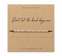 Roe Dolph Braccialetto con scritta in inglese "Don't Let the Hard Days Win", con codice Morse, da donna, con messaggio nascosto, idea regalo per amici, sorella, figlia, mamma