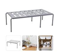 Roebii, organizer impilabile per mobile da cucina, allungabile, da cucina, da bagno, da scrivania, il design in acciaio perforato permette di scolare