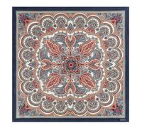 ROECKL sciarpa Fine Paisley 53x53 Navy