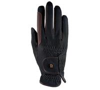 Roeckl Sports Malta, guanti estivi da equitazione, colore nero/moka 6,5