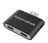 ROÉKO Hub USB 3.0 per laptop, doppio hub USB, adattatore USB 3.0 a 2 porte, adattatore USB maschio a USB femmina, trasferimento dati ad alta velocità per stampante, tastiera USB e cavo di ricarica USB