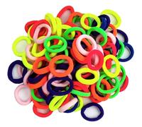 Roellgs 200 elastici per capelli da bambina, 8 colori, color caramella, elastici per capelli da donna, morbidi elastici senza cuciture, per bambine e bambine (colori misti)