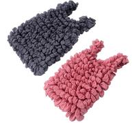 Roellgs Confezione da 2 borse per la spesa riutilizzabili espandibili borse per la spesa pieghevoli ecologiche borse per la spesa borse per la spesa borse multifunzionali in cotone pieghettato borse,