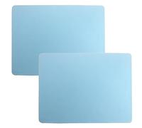 Roellgs Confezione da 2 tovagliette in silicone, tappetino da forno, protezione per tavolo multiuso, antiaderenti e antiscivolo, resistenti al calore (azzurro)