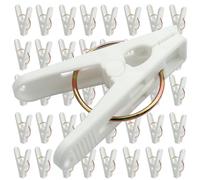 Roellgs Confezione da 40 ganci appendiabiti antivento, antiruggine, per casa e giardino