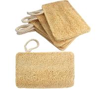 Roellgs Confezione da 6 spugne biologiche per lavare i piatti da cucina, spugna ecologica, zero rifiuti, fibra vegetale di luffa naturale 100% biodegradabile, compostabile, esfoliante in luffa, spugna