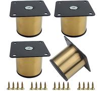Roellgs Gambe per mobili, gambe rotonde in metallo per divano, gambe dell'armadio con viti di montaggio, per casa, ufficio, letto, banco da lavoro (5 cm)