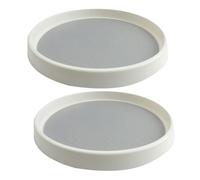 Roellgs Lazy Susan - Confezione da 2 organizer per giradischi, 30 cm, rotante, per cucina, controsoffitti, tavoli, mensole e frigoriferi, senza BPA