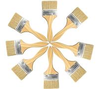 Roellgs Pennelli, 8 pennelli piatti da 7,6 cm per pareti, soffitti, legno, metallo, colla e fai da te per la casa
