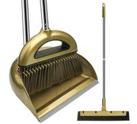 Roellgs Scopa Paletta Tergicristallo Set Tre Pezzi Con Pettine Antivento Verticale Manico Lungo Kit Scopa Paletta Combinazione Pulizia Domestica Spazzare