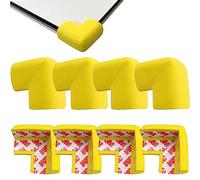 Roellgs Set di 8 paraspigoli di sicurezza per bambini e bambini, protezione per angoli di sicurezza (giallo)